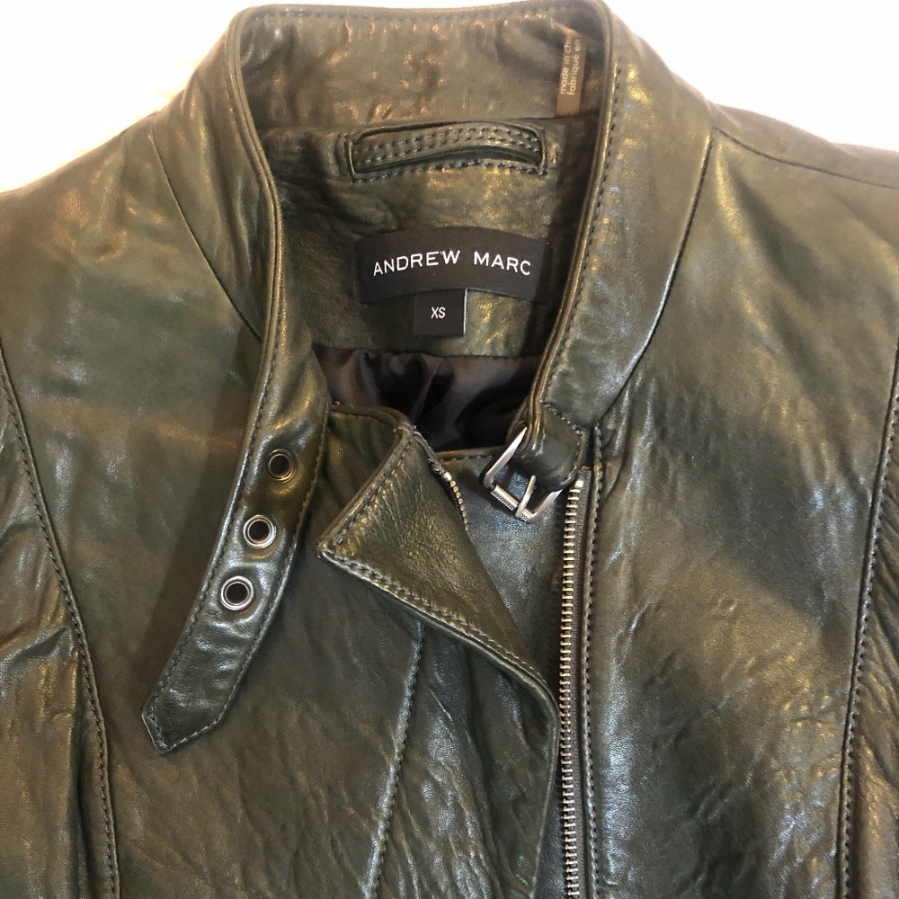 Green Leather Jacket - image 2